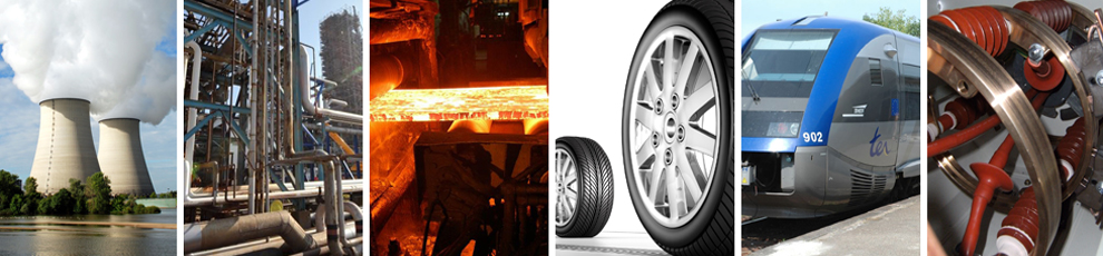 Nuclear, Oil & Gas, Steel industry, Tyre Manufacturing, Infrastructure, Energy